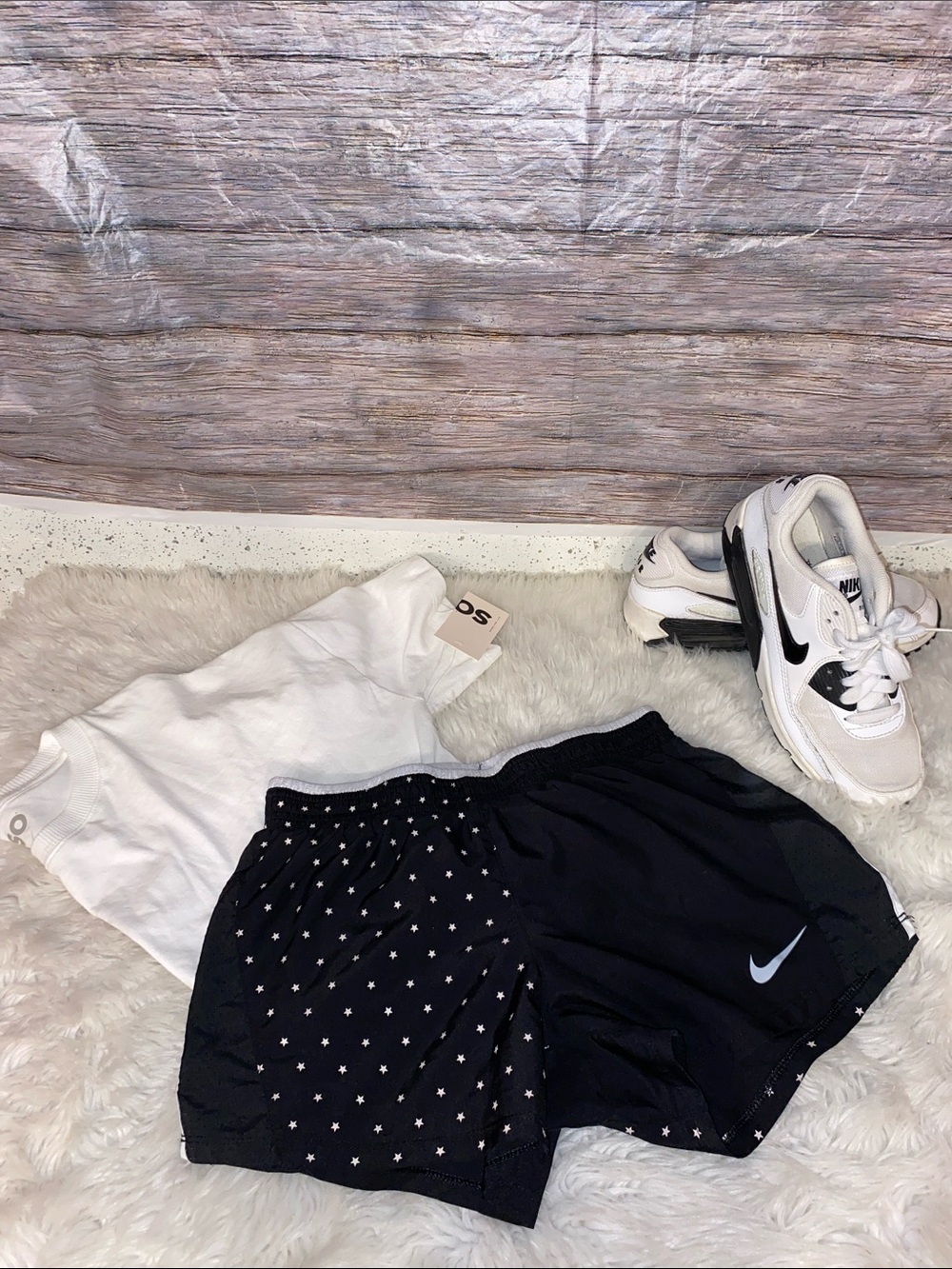 Nike Dri-FIT Black & White Athletic Shorts